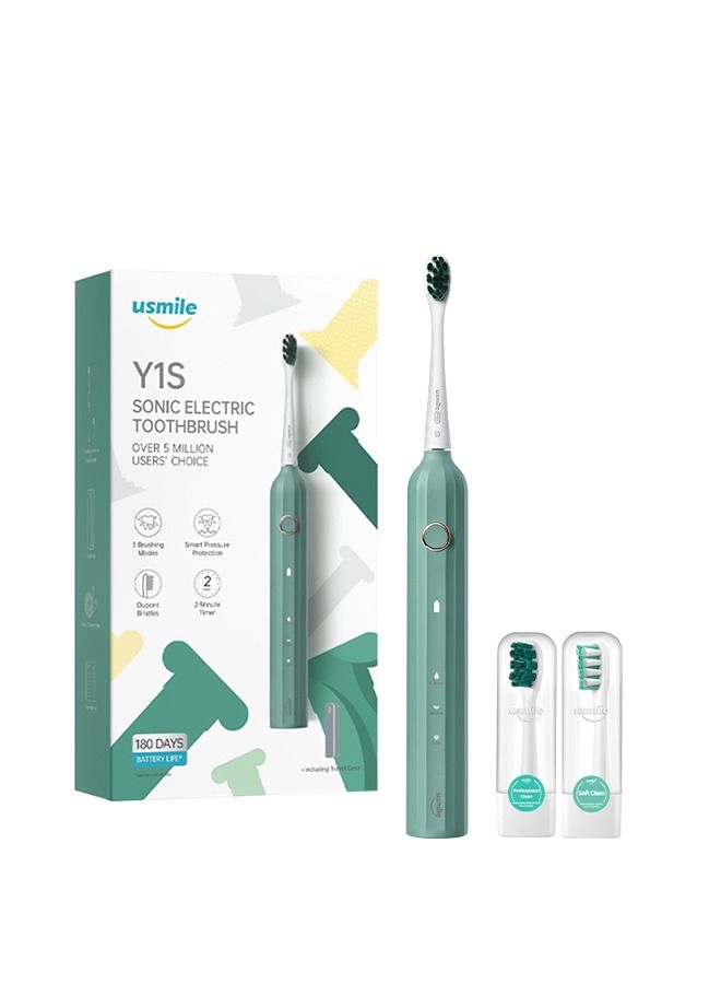 USB Rechargeable Sonic Toothbrush for Adults with Smart Timer, Whitening Powered Toothbrush with Travel Case One Charge Lasts for 6 Months Y1S