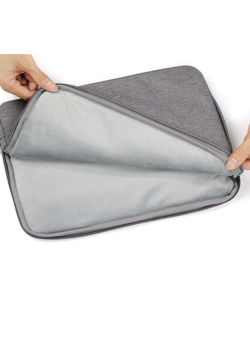 SYOSI Laptop Bag, Grey 15 inch Sleeve Bag Compatible with Zipper Handbag PC Case for All