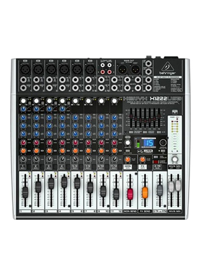 Premium 16-Input 2/2-Bus Mixer With Multi-FX Processor X1222USB Grey/Red/Blue