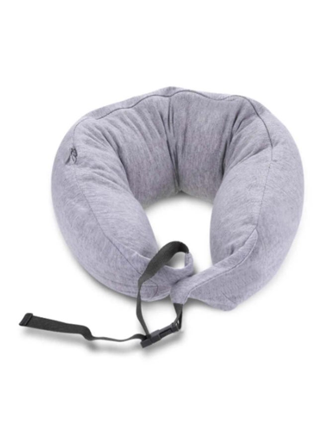 U-Shaped Neck And Head Travel Pillow Polyester Grey 76 x 11cm