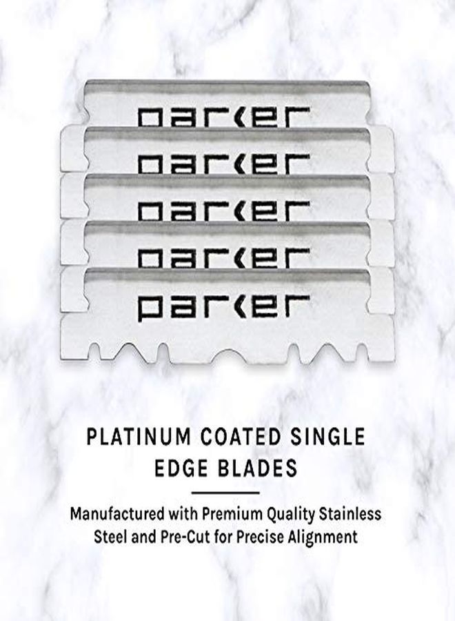 Platinum 1/2 Blades - For Professional Barber Razors, Shavette Razors And Disposable Blade Straight Razors