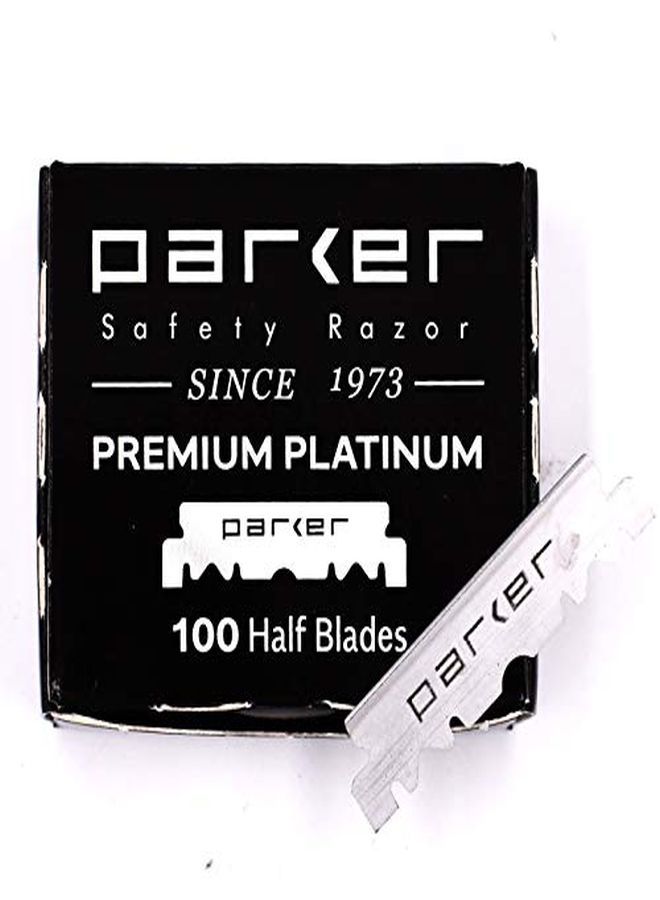 Platinum 1/2 Blades - For Professional Barber Razors, Shavette Razors And Disposable Blade Straight Razors