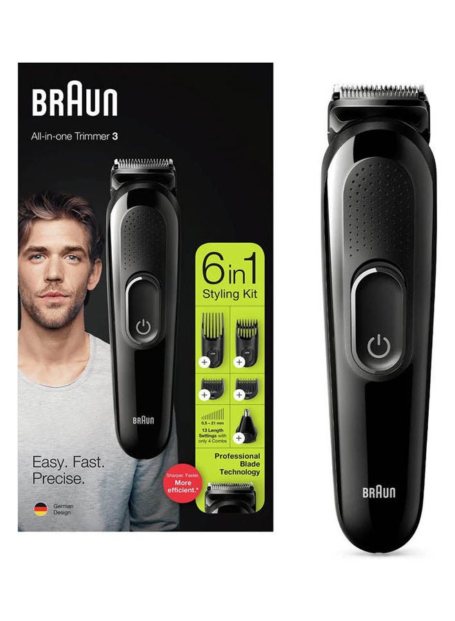 All-In-One Trimmer-6-In-1 Trimmer- 5 Attachments Black 300grams