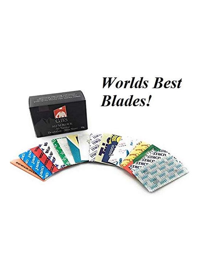 18-Piece Double Edge Razor Blades Multicolour
