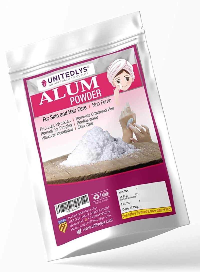 Unitedlys  Alum Stone Fitkari Stone Powder 380 Grams Skin Care| After Shave| Deodrant|