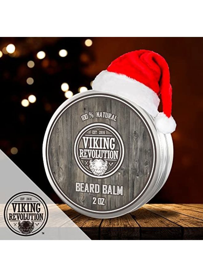 Beard Balm - All Natural Grooming Treatment With Argan Oil & Mango Butter - Strengthens & Softens Beards & Mustaches - Citrus Scent Leave In Conditioner Wax For Men - 1 Pack