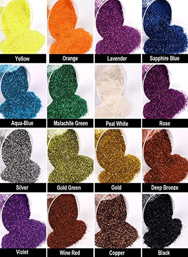 Glitter, Fine Glitters And Holographic Chunky Glitters,Glitter For Nails, Glitter Slime, Assorted Glitter, Festival Glitter For Nail Face Hair Body , Glitter For Resin Tumblers, 16+16Pcs