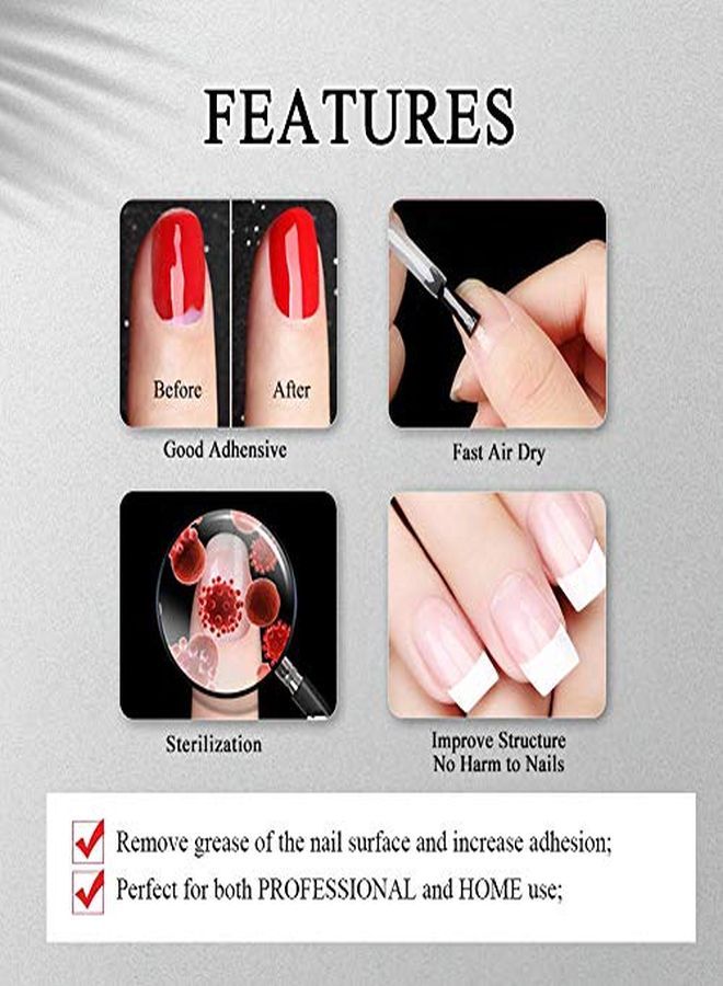 Nail Primer And Dehydrator For Acrylic Nails, Professional No Burn Fast Air Dry Nail Prep Dehydrator And X-Strength Primer Superior Protein Bonding, Acrylic Powder Application