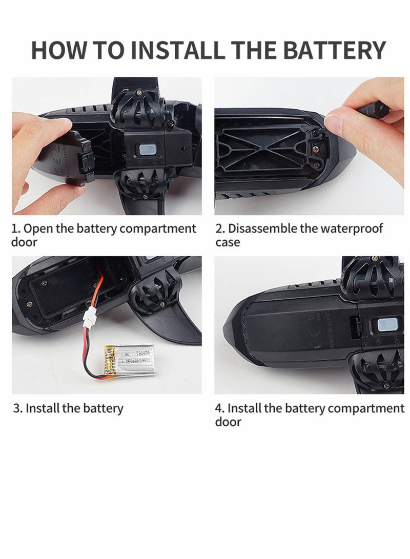 Remote Control Shark Toys for 3 4 5 6 Year Old Boys Alpharev A801 Shark Toys for Kids Simulated RC Shark for Swimming Pool Bathroom Great Gift for Kids with Rechargeable Battery Blue