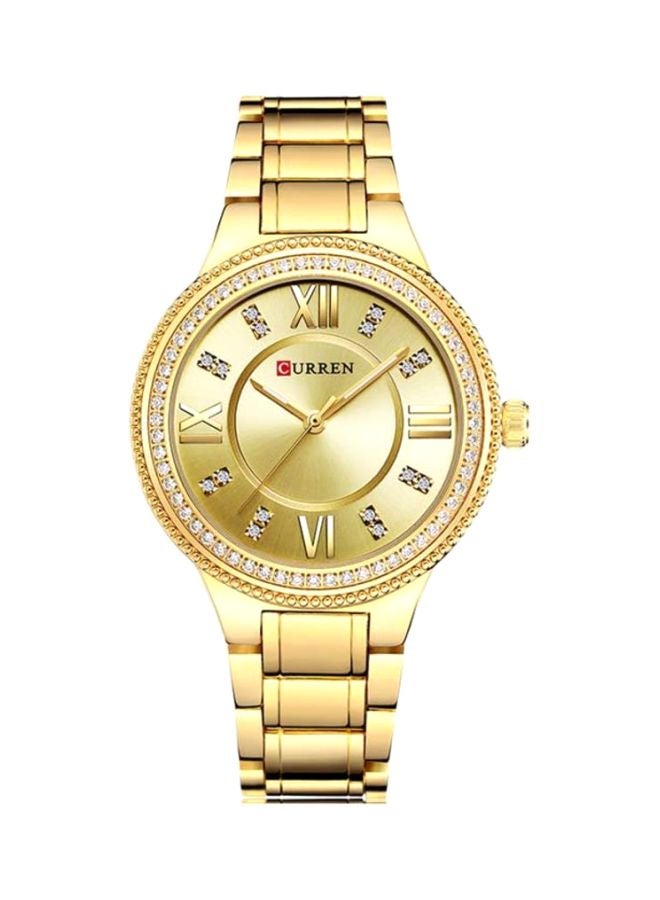 Girls' Stainless Steel Analog Wrist Watch 9004 - 38 mm -Gold