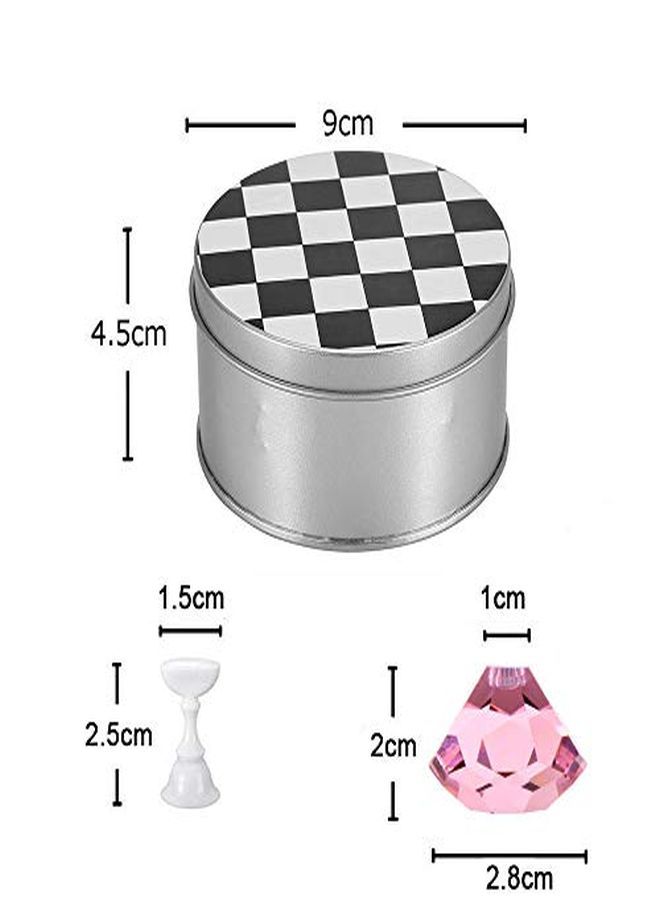 1 Set Nail Art Holder Practice Stand For Nail Art Display, Magnetic Nail Stand Tips Holders Crystal Holder Chessboard Fingernail Diy Training Practice Display Stand(Pink)