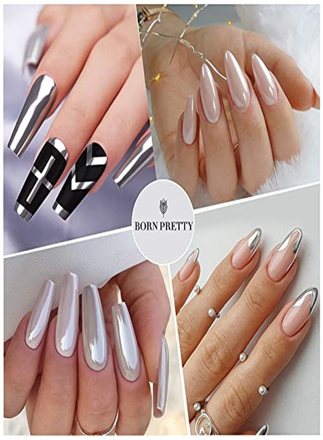 Chrome Powdermetallic Mirror Pearl Holographic Pigment Powder Manicure Nail Art Decoration Sets