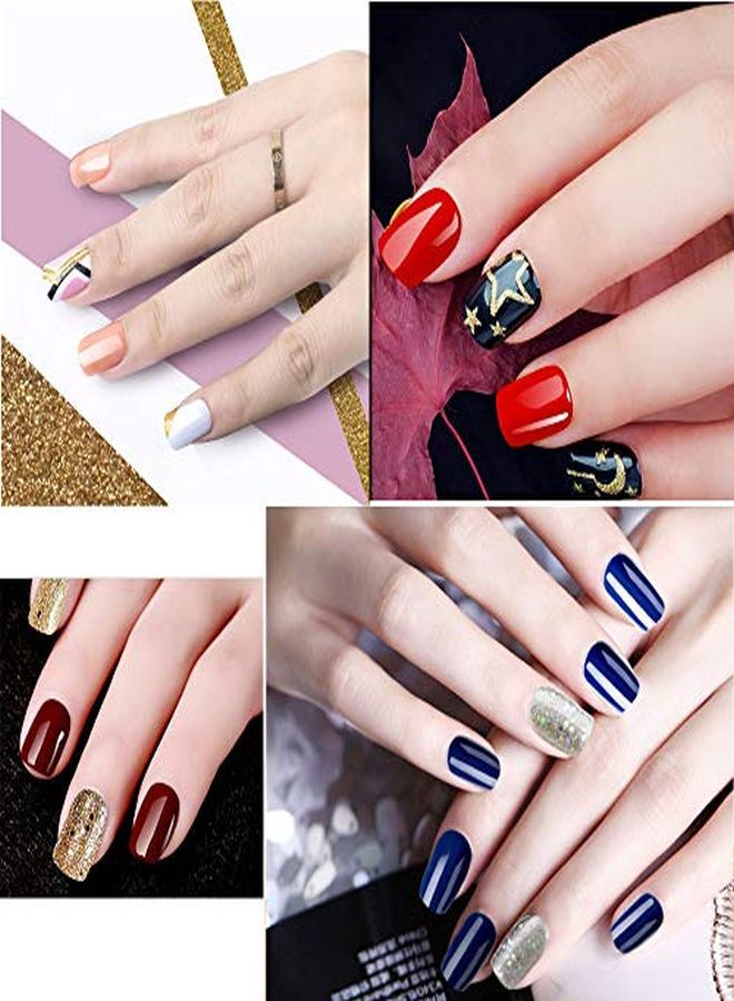 500Pcs Clear Short Square Full Cover Fake Nails Tips Artificial Acrylic False Nails For Women Nail Salons & Diy Nail Art Manicure Decoration