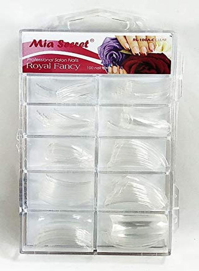 Royal Fancy Nail Tips 100 Pieces (Clear)