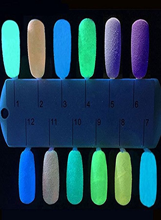 Night Fluorescence Pigment Ultrafine Glitter Glow Powder Nail Art Dust Luminous Decor Tip Beauty Tool 12 Colors