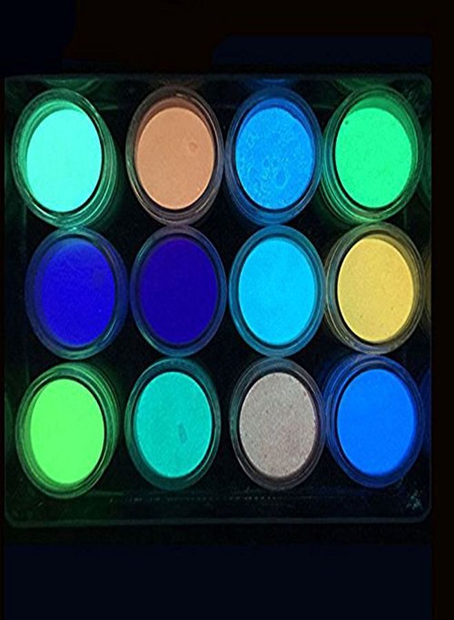 Night Fluorescence Pigment Ultrafine Glitter Glow Powder Nail Art Dust Luminous Decor Tip Beauty Tool 12 Colors