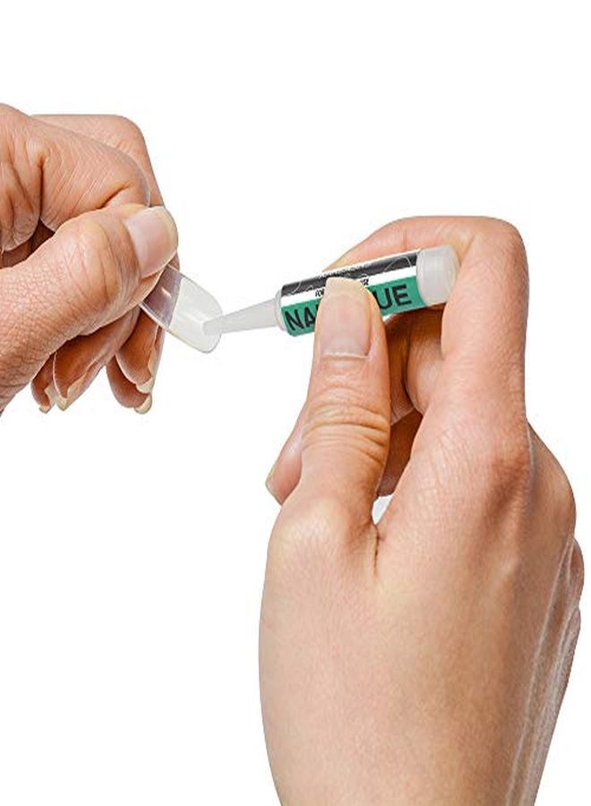Nail Tip Glue Adhesive Bond For Acrylic Nails Tips & Fake Nail Art - 0.07 Oz For Each Glue (5 Pcs)