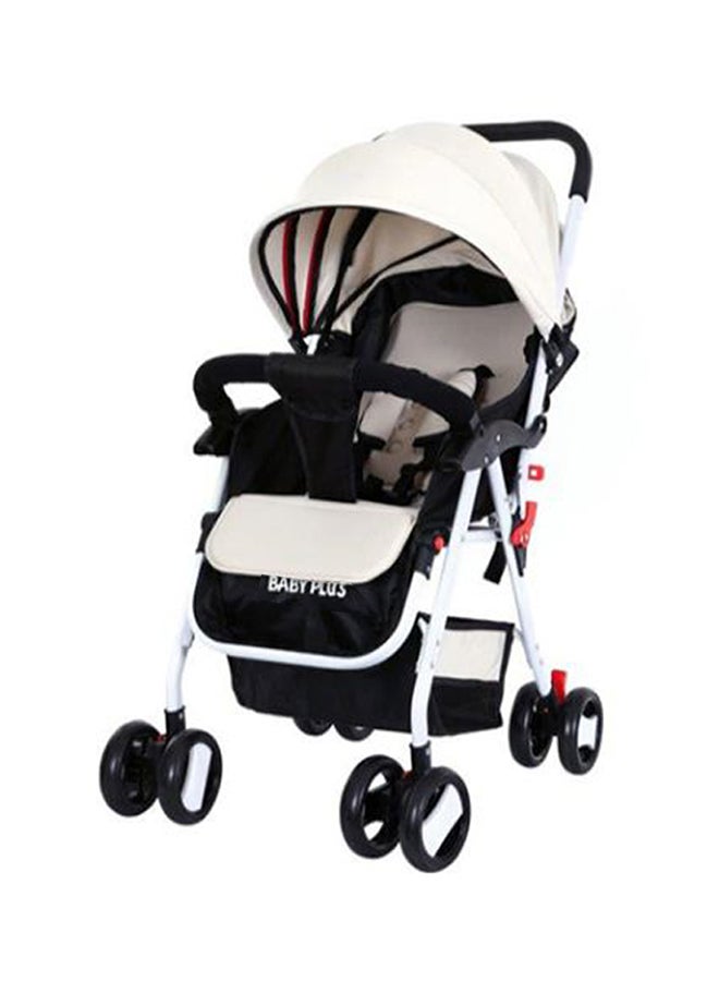 Adjustable Baby Stroller Cum Pram With Compact And Reversible Handlebar With Safety Belt, Wheels