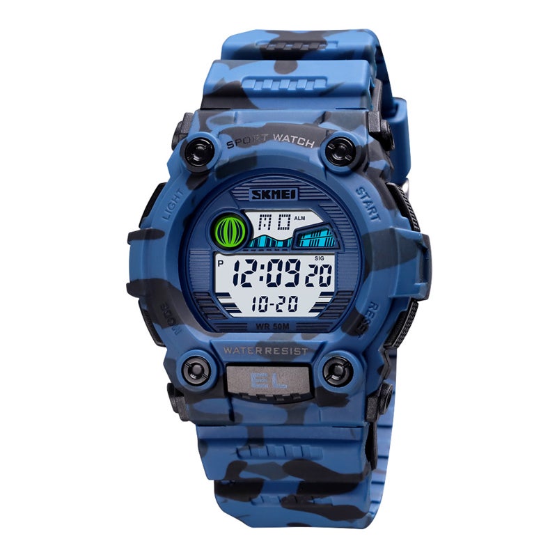 boys Digital Silicone Watch J4605BL-S-KM