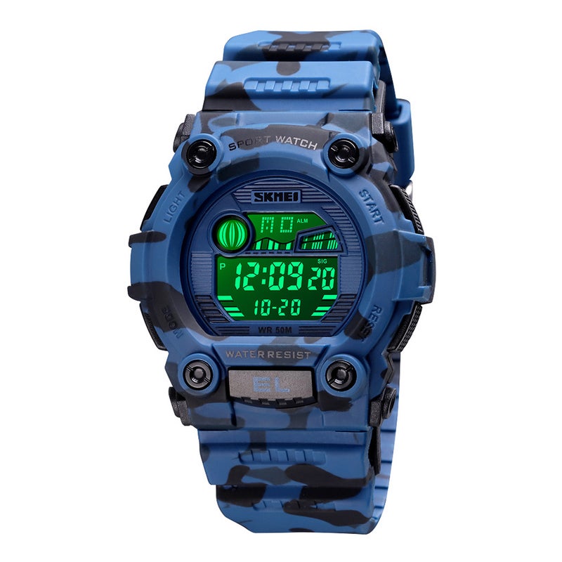 boys Digital Silicone Watch J4605BL-S-KM