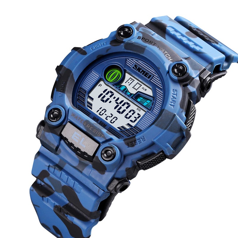 boys Digital Silicone Watch J4605BL-S-KM