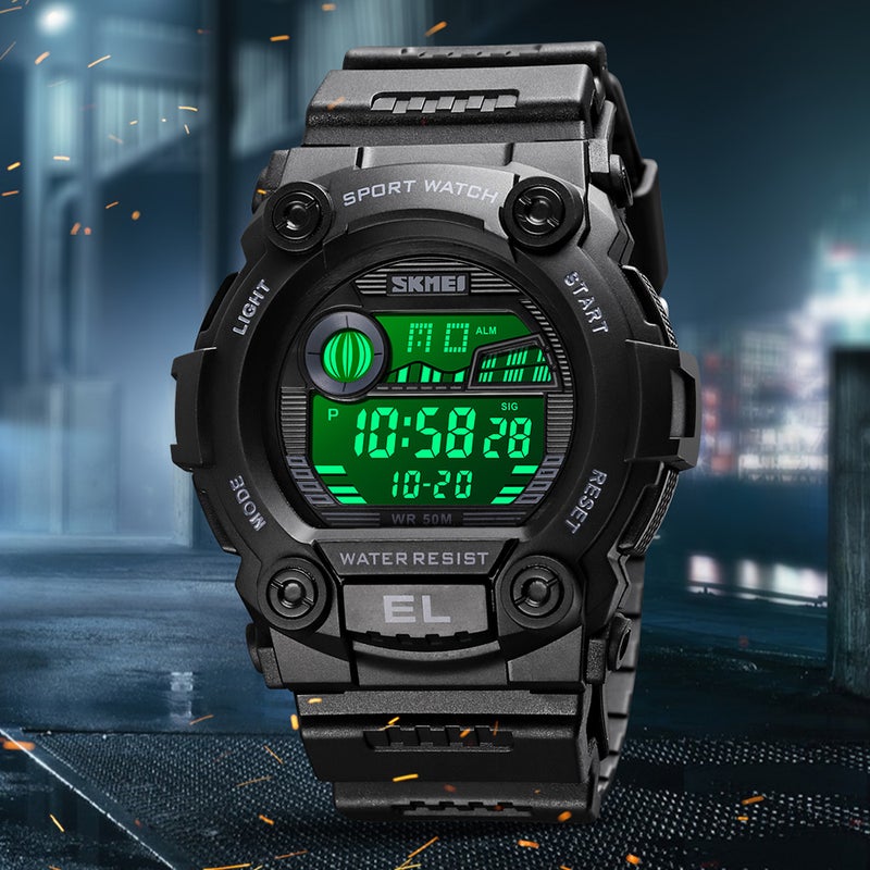 boys Digital Silicone Watch J4605BL-S-KM