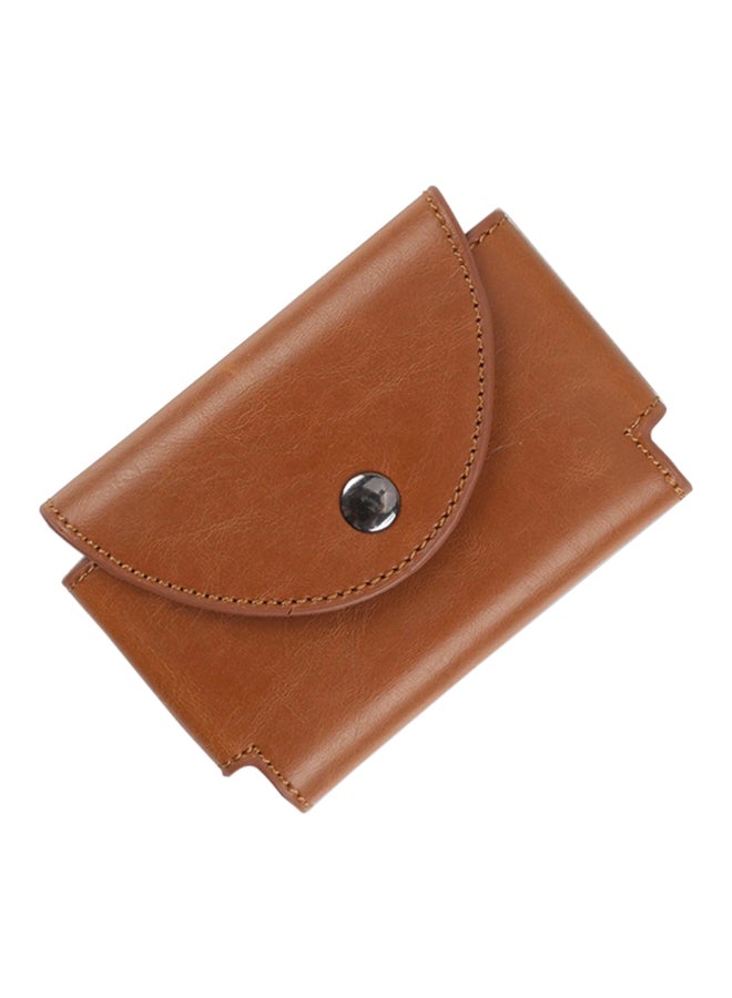 Multifunctional Leather Wallet Brown