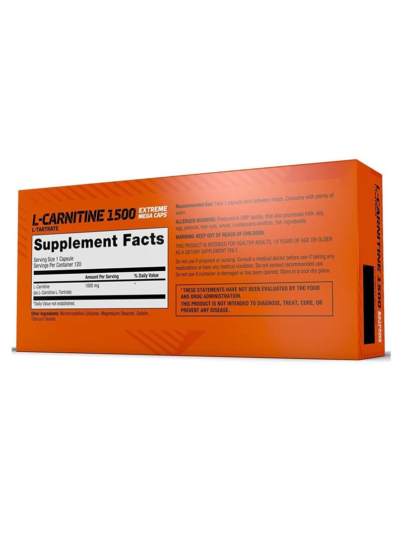 L-Carnitine 1500 Extreme 120 Capsules