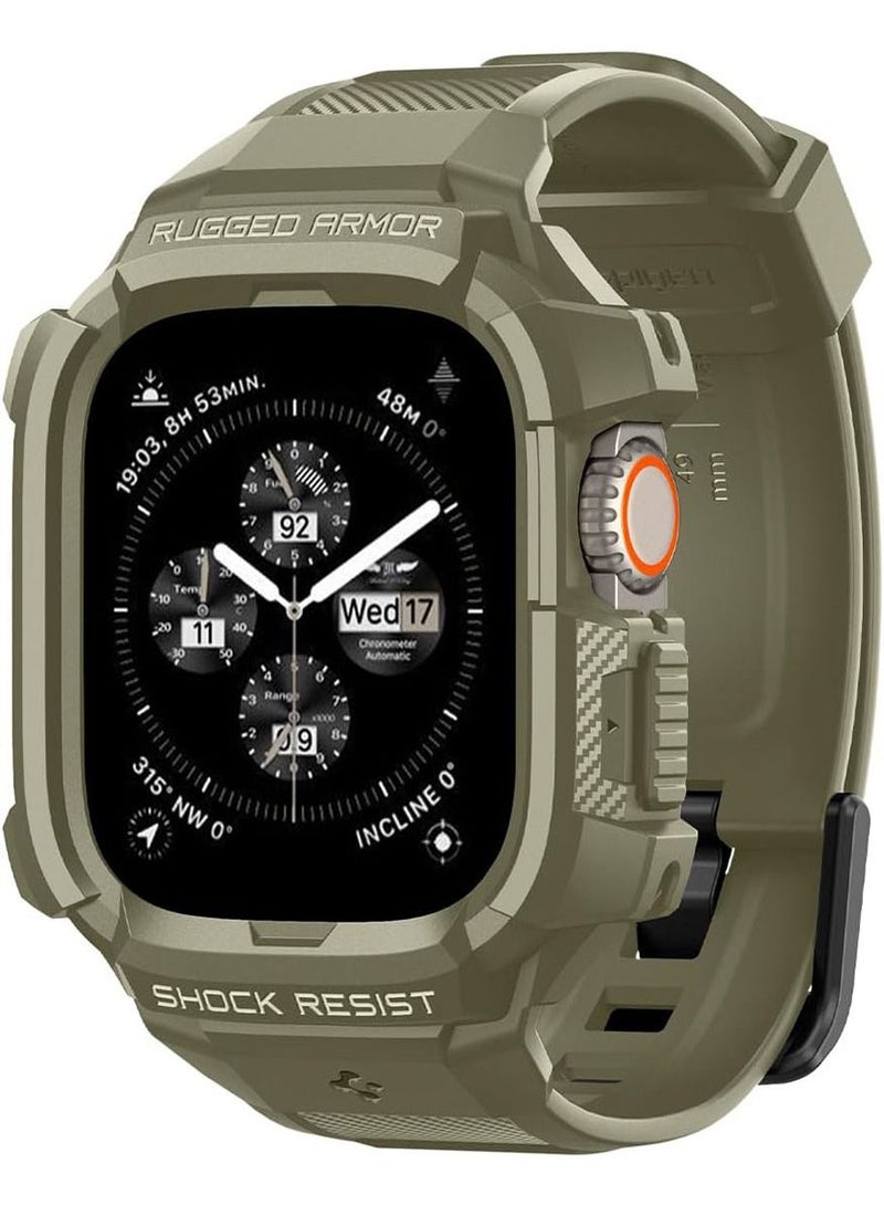 Rugged Armor Pro for Apple Watch Ultra 49mm Case Cover with Band - Vintage Khaki