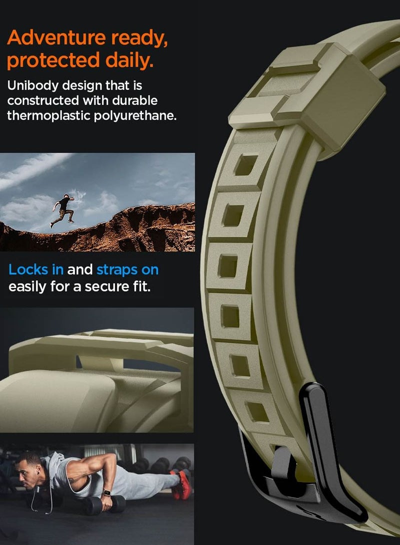 Rugged Armor Pro for Apple Watch Ultra 49mm Case Cover with Band - Vintage Khaki