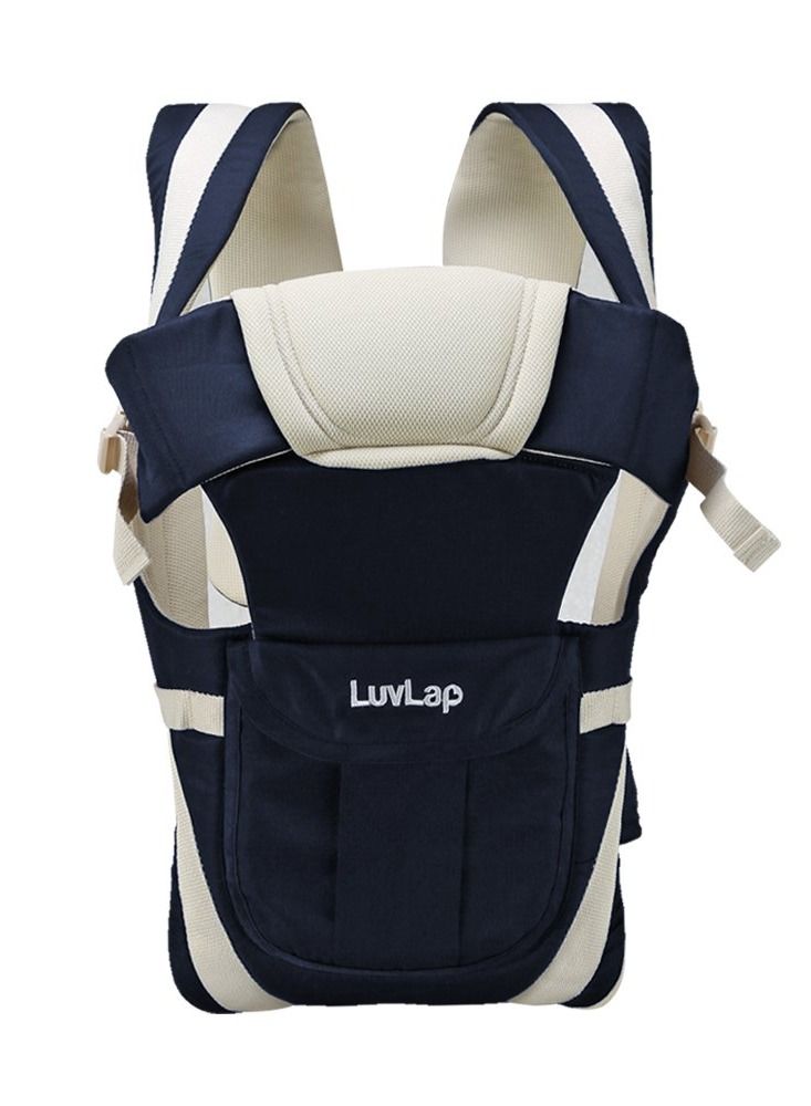 Elegant Baby Carrier with 4 carry positions Baby carrier for 4 to 24 months baby Adjustable New born to Toddler Carrier with cushioned leg support Max weight Up to 15 Kgs Navy Blue