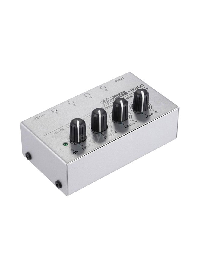 HA400 4-Channel Audio Stereo Headphone Amplifier I1909 Silver