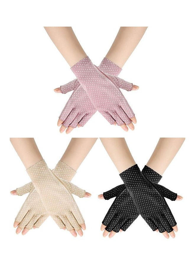3 Pair Casual Printed Gloves Multicolour