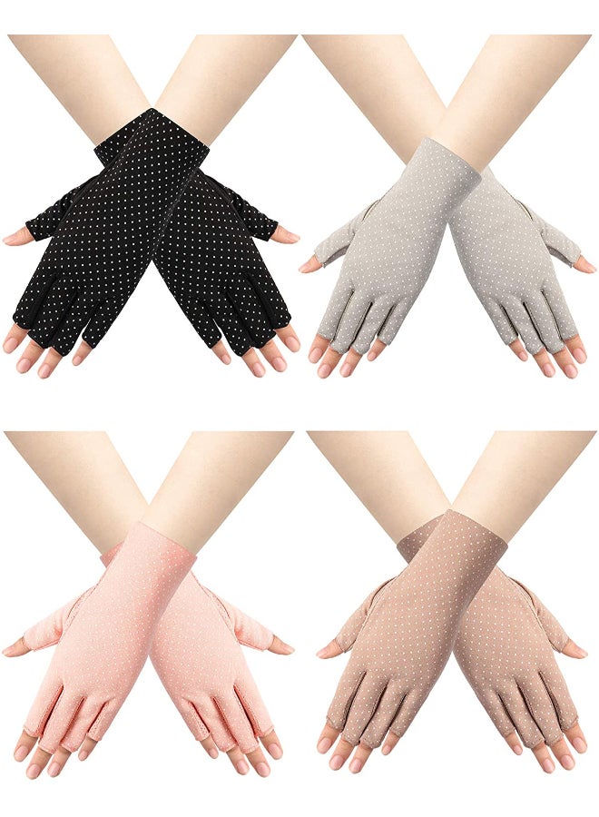 4 Pair Casual Printed Gloves Multicolour