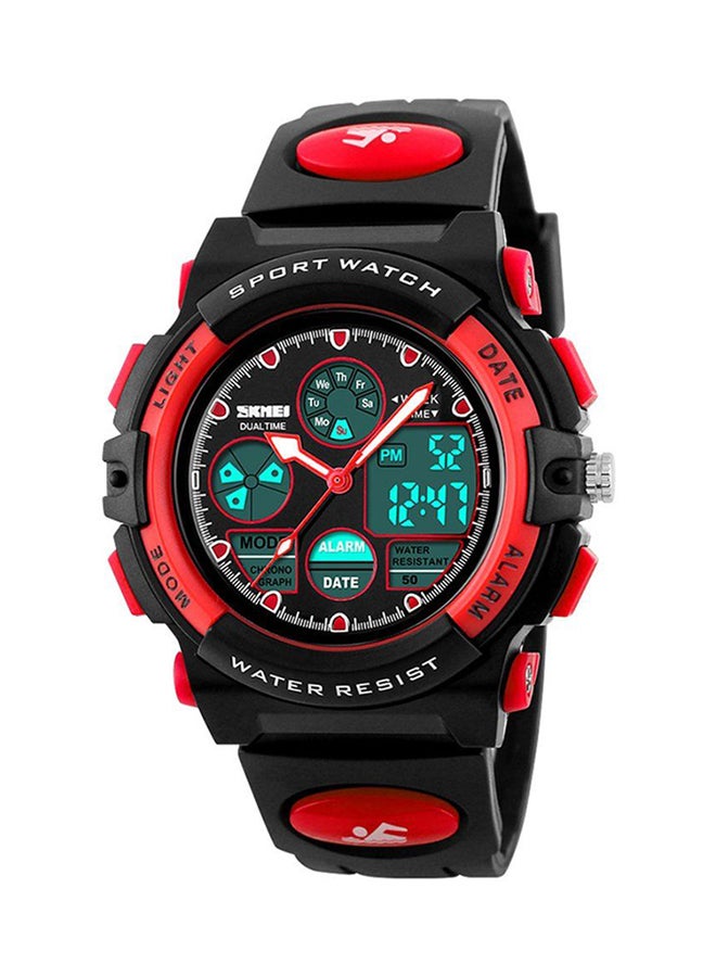 Boys' Waterproof Analog Digital Watch ZS219102 - 48 mm - Black/Red