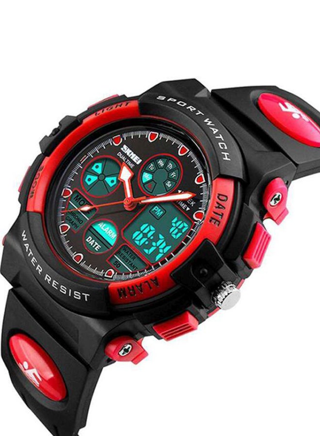 Boys' Waterproof Analog Digital Watch ZS219102 - 48 mm - Black/Red