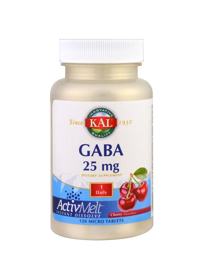 GABA Dietary Supplement 25 mg - 120 Micro Tablets