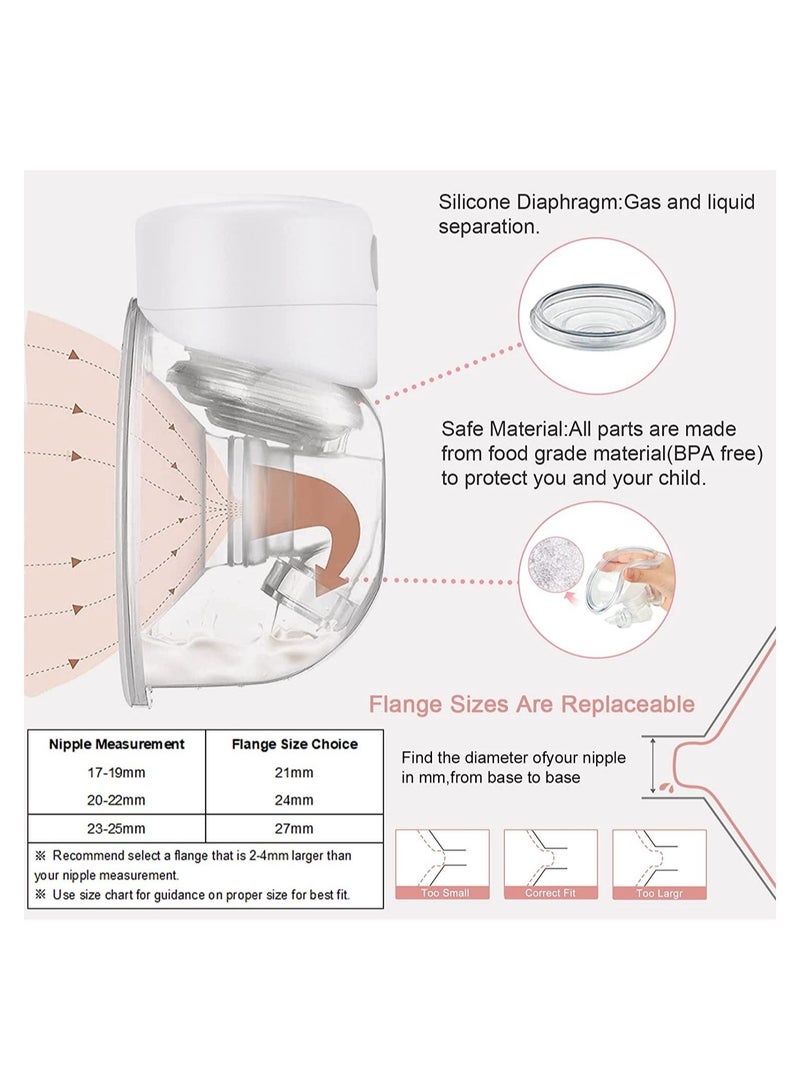 Hands-Free Electric Pump Set: 2pcs Ultra-Quiet, Pain-Free with 9 Levels & 2 Modes + 30 milk Storage Bags