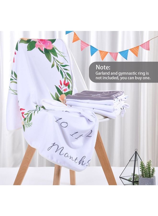 Baby Milestone Blanket flannel white 15cm
