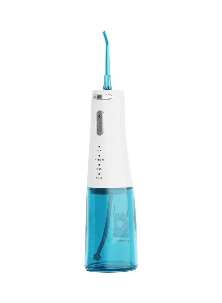 Bomidi D3PRO Portable Dental/Oral Irrigator 360 Rotatable Nozzle 300ml Water Tank Easy Cleaning 7 Level Adjustable Water Pressure Type-C IPX7 - White/Blue