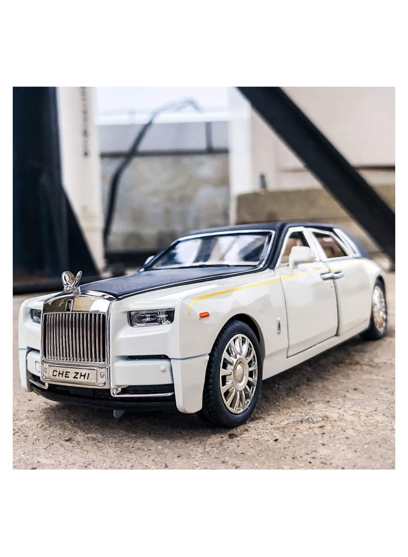 1/24 Rolls-Royce Phantom Model Car,Zinc Alloy Pull Back Toy car with Sound and Light for Kids Boy Girl Gift