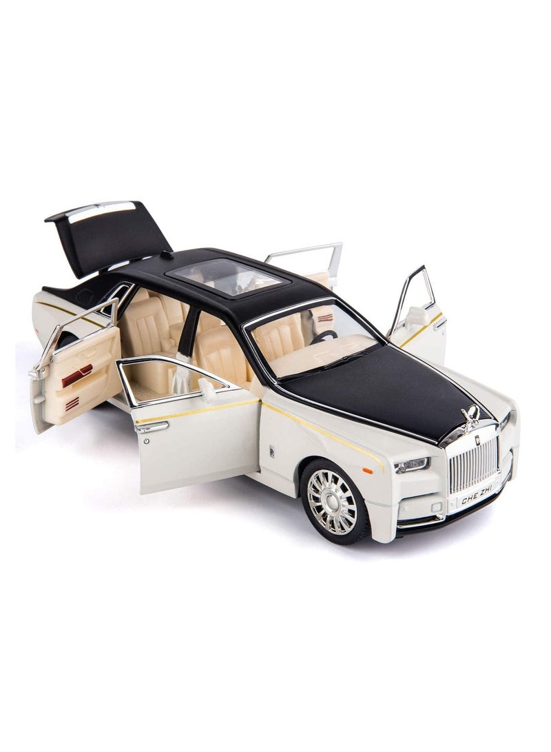 1/24 Rolls-Royce Phantom Model Car,Zinc Alloy Pull Back Toy car with Sound and Light for Kids Boy Girl Gift