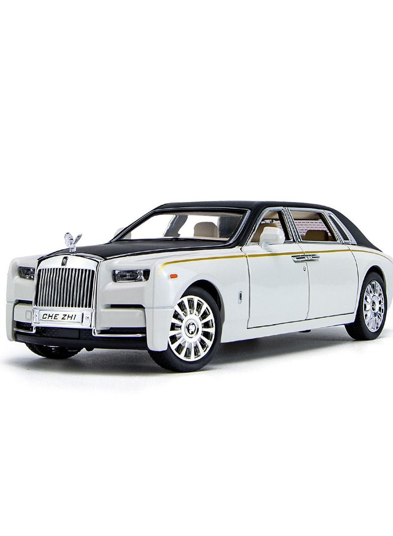 1/24 Rolls-Royce Phantom Model Car,Zinc Alloy Pull Back Toy car with Sound and Light for Kids Boy Girl Gift