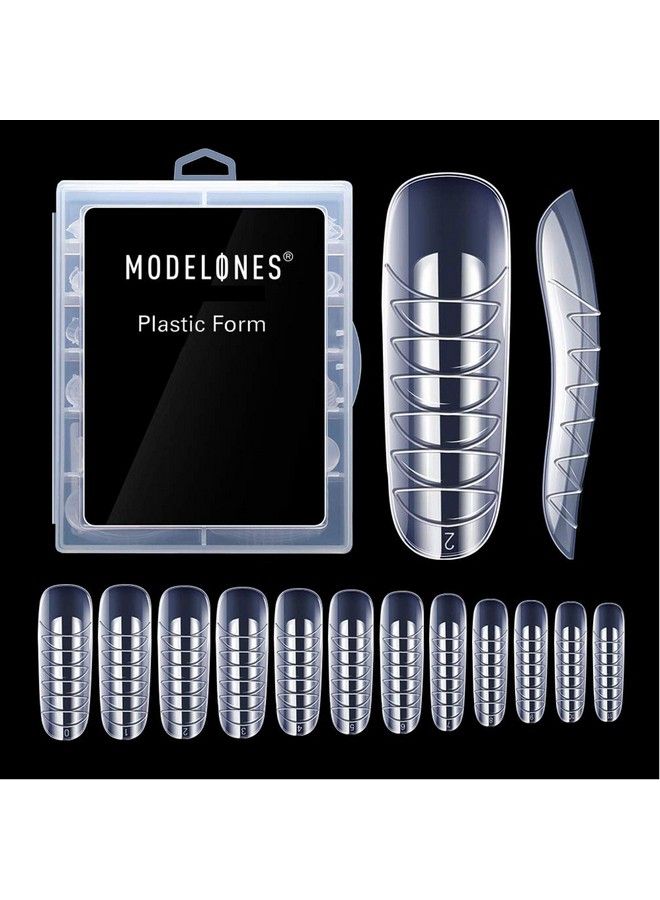 Poly Extension Gel Dual Nail Forms Poly Nail Gel Forms 120Pcs Clear Nail Extension Tips Set Nails Enhancement Thickening Acrylic False Nails Manicure Tool 12 Sizes