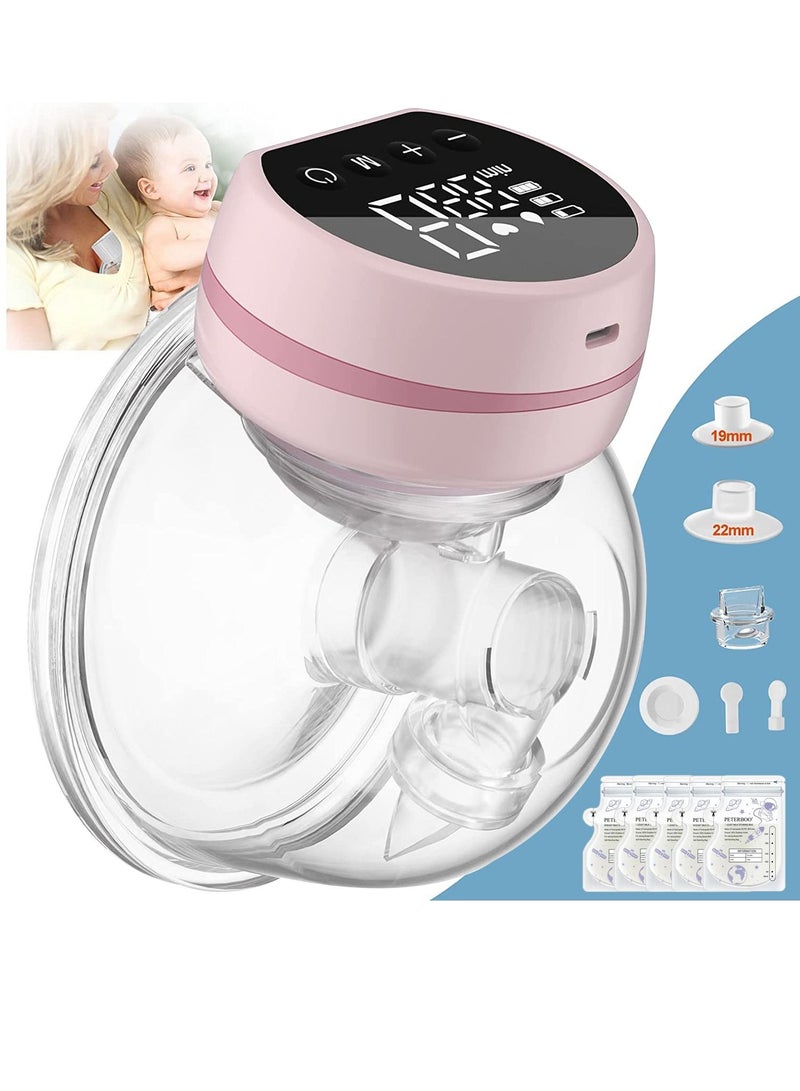 Rechargeable Electric Wearable Breast Pump With 3 Modes 9 Levels,Memory Function, Massage Mode