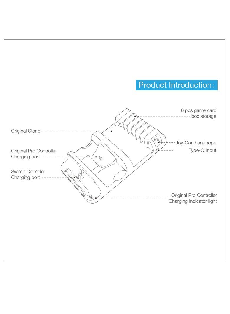 Switch Multi-Function Charging Stand TNS-871 For N-Switch