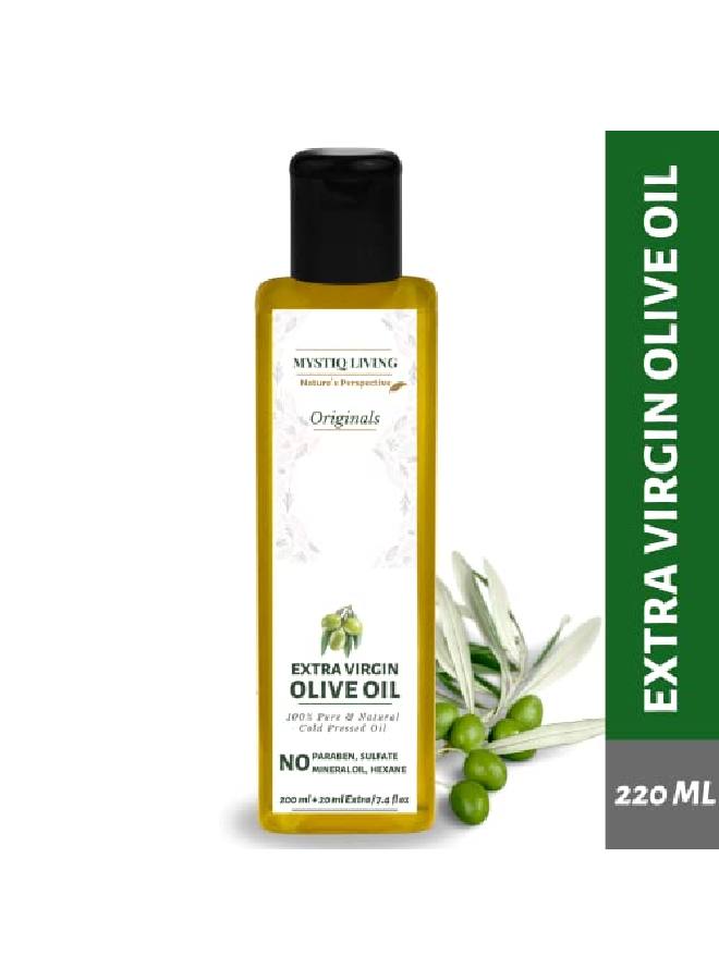 Originals Extra Virgin Olive Oil 220Ml | Hair Skin | Cold Pressed | 100% Pure And Natural