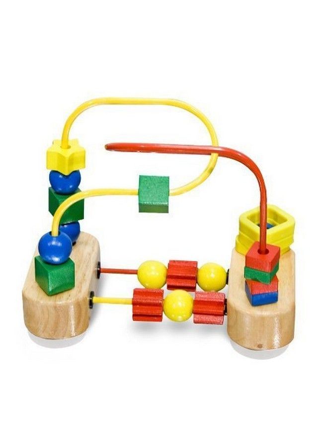 Wooden First Bead Maze Classic Toy + Free Scratch Art Minipad Bundle [30427]