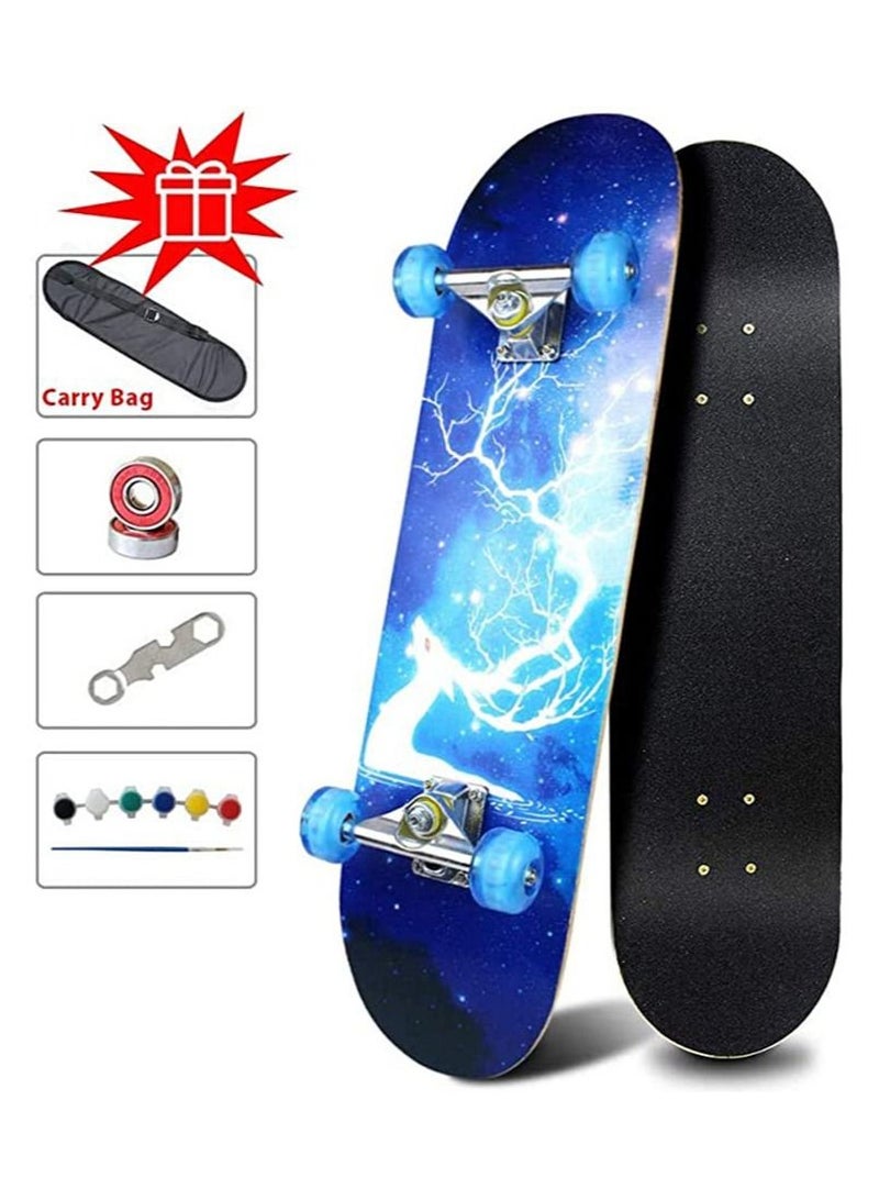 Standard Skateboards With Colorful Flashing Wheels For Beginners