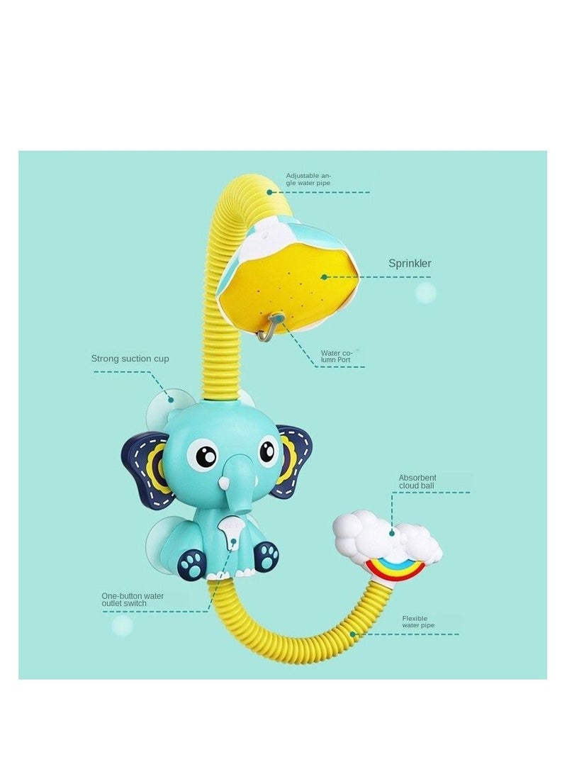 COOLBABY boy children bath toys bathroom water toys elephant shower head mint green